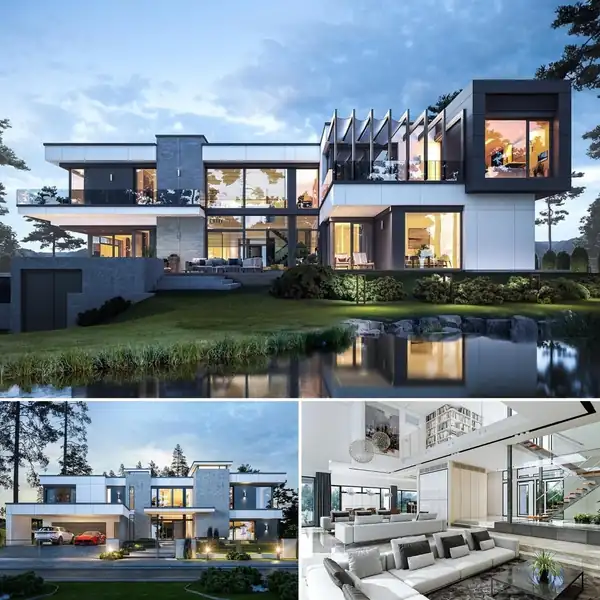 Modern 5 Bedroom House Plans with PDF & CAD DWG – image 3