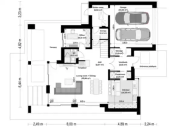 3 Bedroom Modern House Plan – image 4
