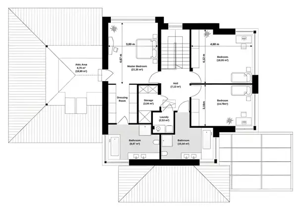 4 Bedroom Modern House Plan 3143 sq ft – image 5