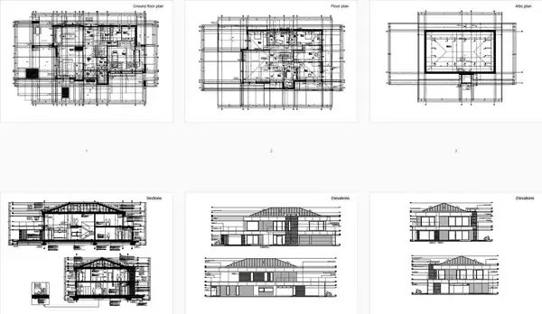 House Plan for Architects: 3D Model + CAD – image 4