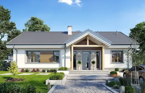 Modern Ranch House Plan: 4 Bedroom – image 2