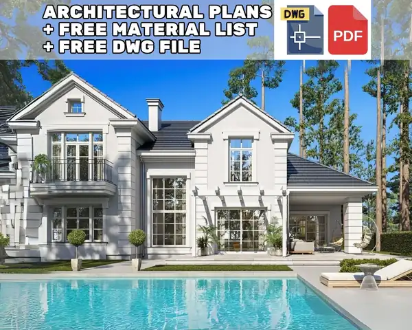 5 Bedroom House Plan with Pool, Loft & Garage – image 2