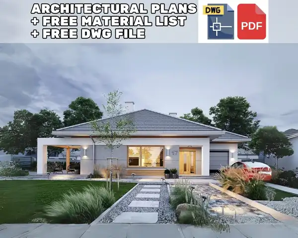 Compact Modern Home Plan, 3 Bed 210 m2 – image 2