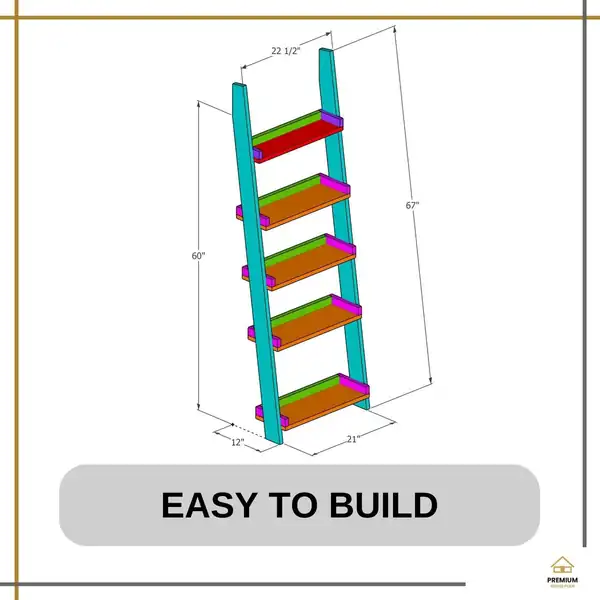 Leaning Bookshelf Plans – image 3
