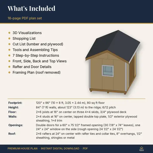8x10 Shed Plans – image 3